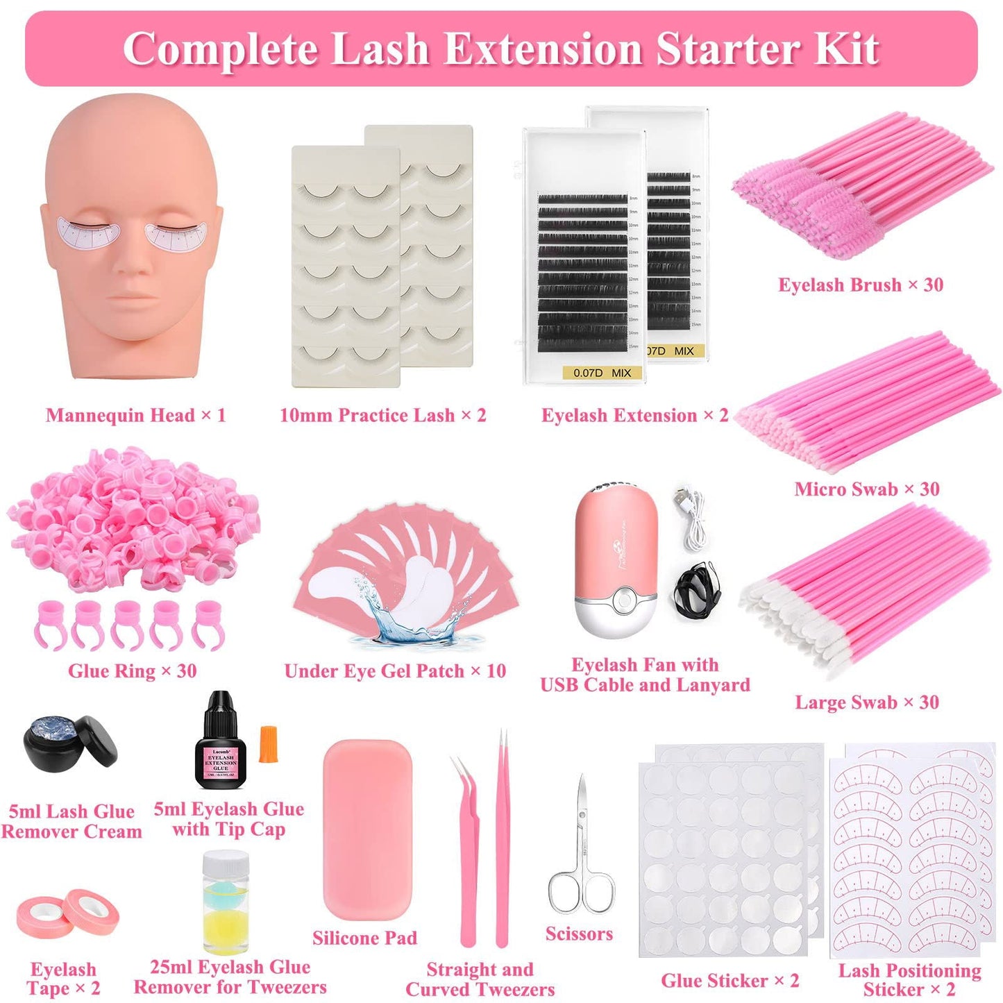 Lash Training Kit for Eyelash Extension - Vela Lash Bar