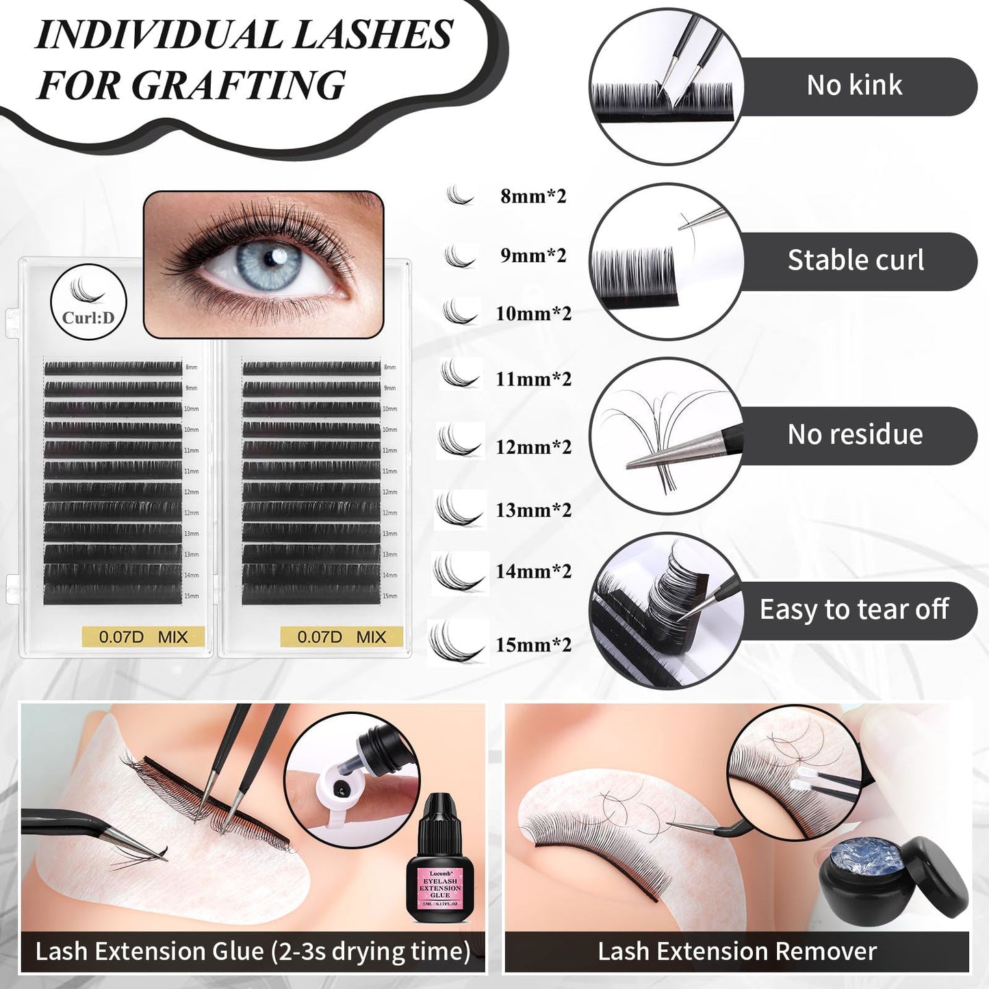 Lash Training Kit for Eyelash Extension - Vela Lash Bar