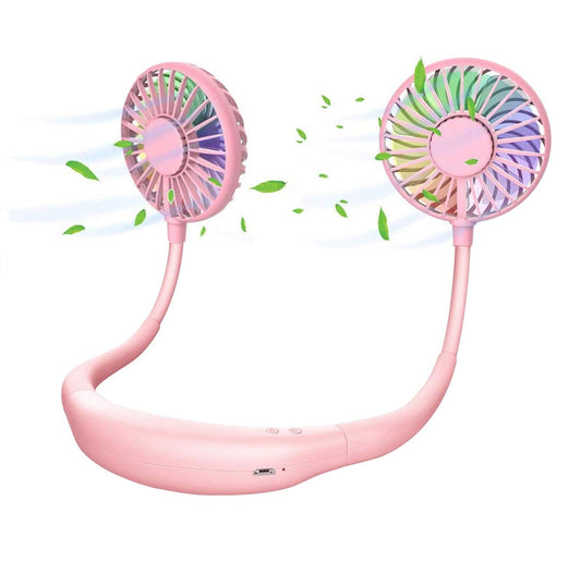 Portable Neck Fan, Color Changing LED, with Aromatherapy - Vela Lash Bar